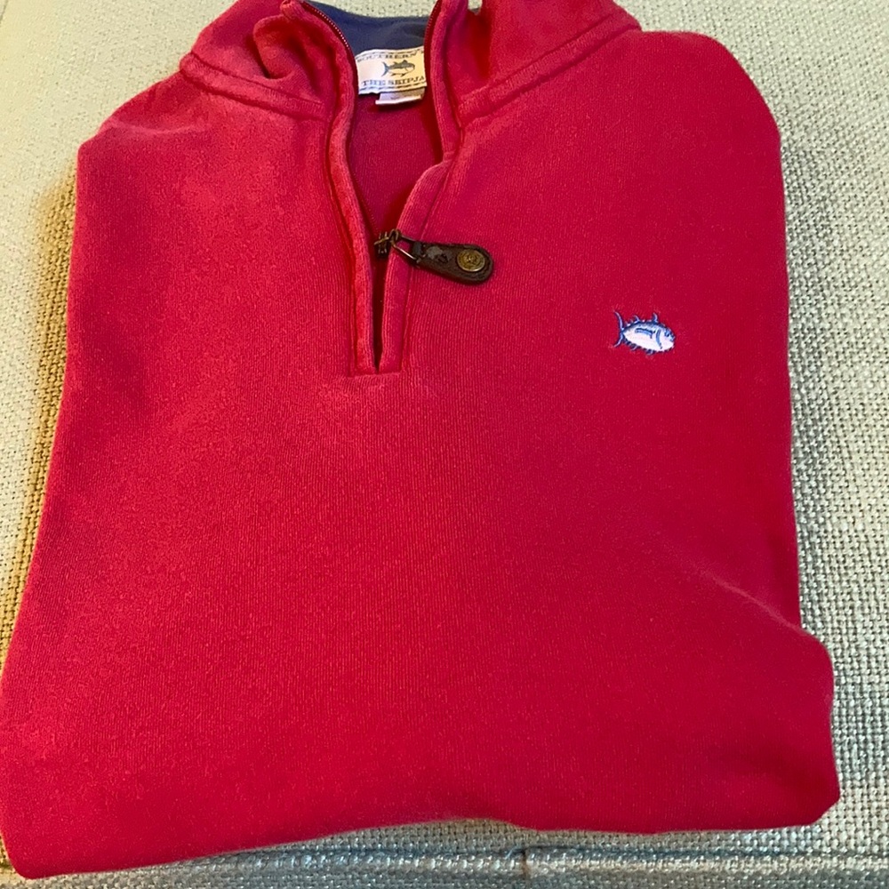 1/2 zip pulling sweatshirt